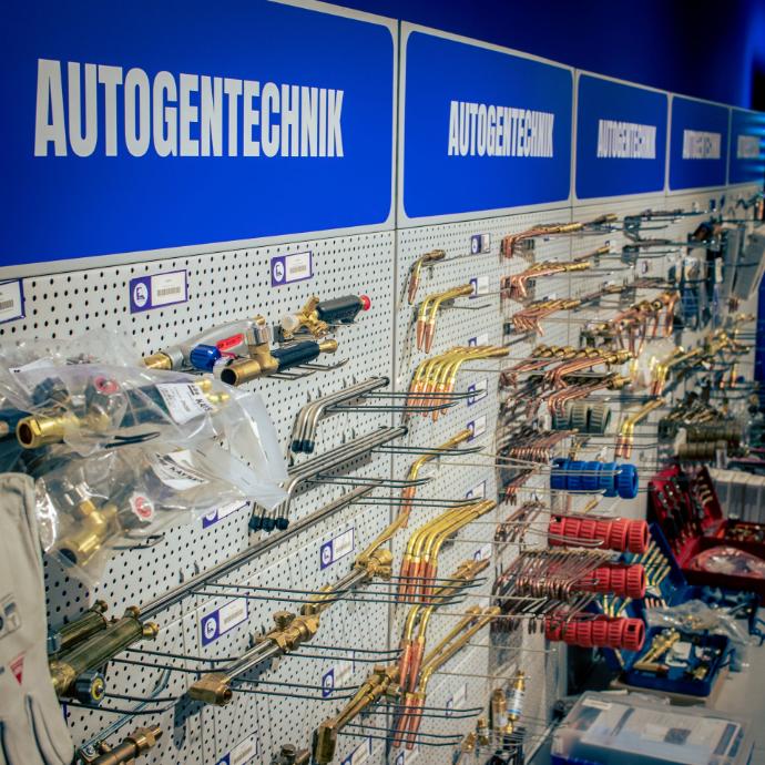 Autogentechnik Ausstellung in unserem Laden Autogentechnik Zubehör für die Metalverarbeitung